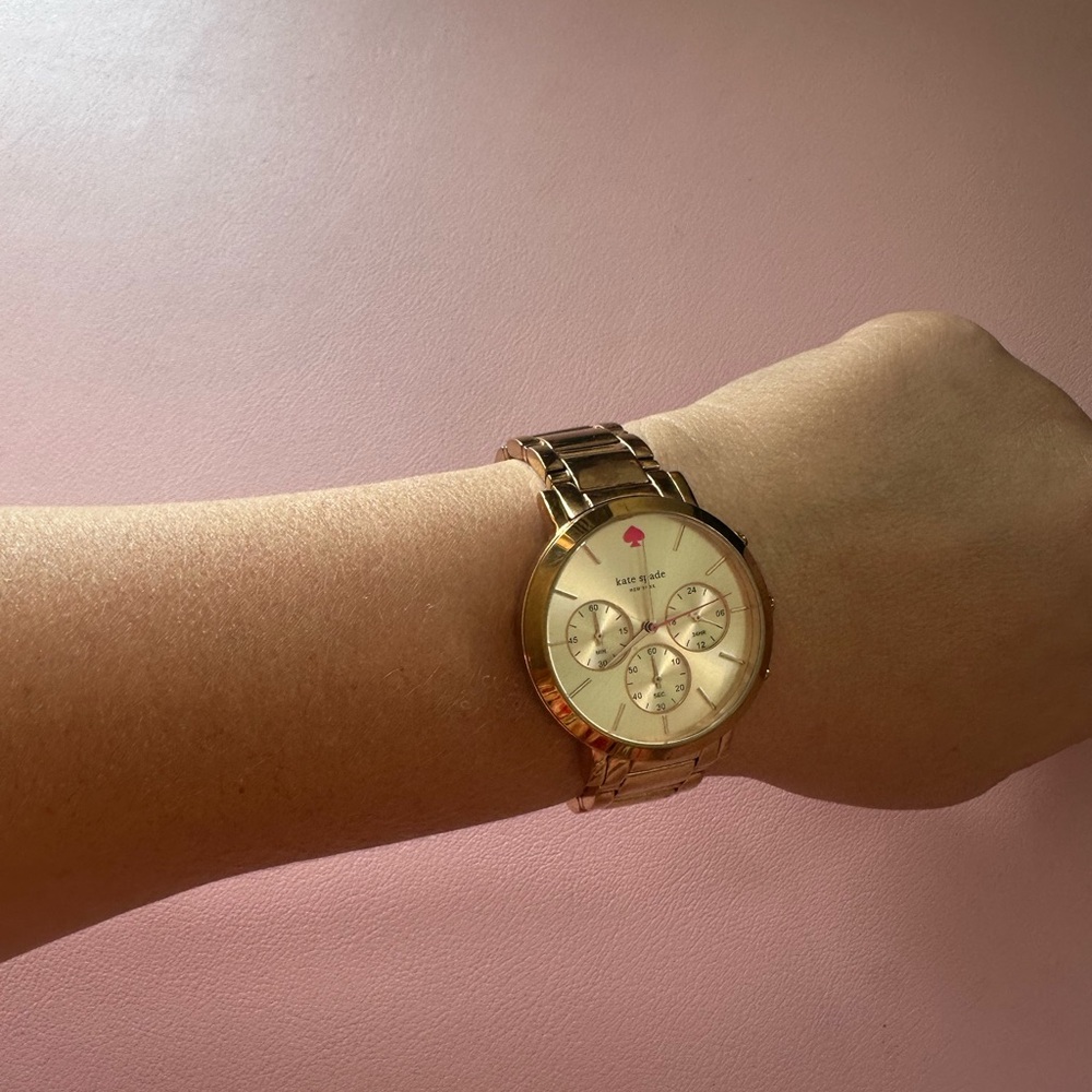 Kate Spade Rose Gold Chronograph Watch - Picture 9 of 10